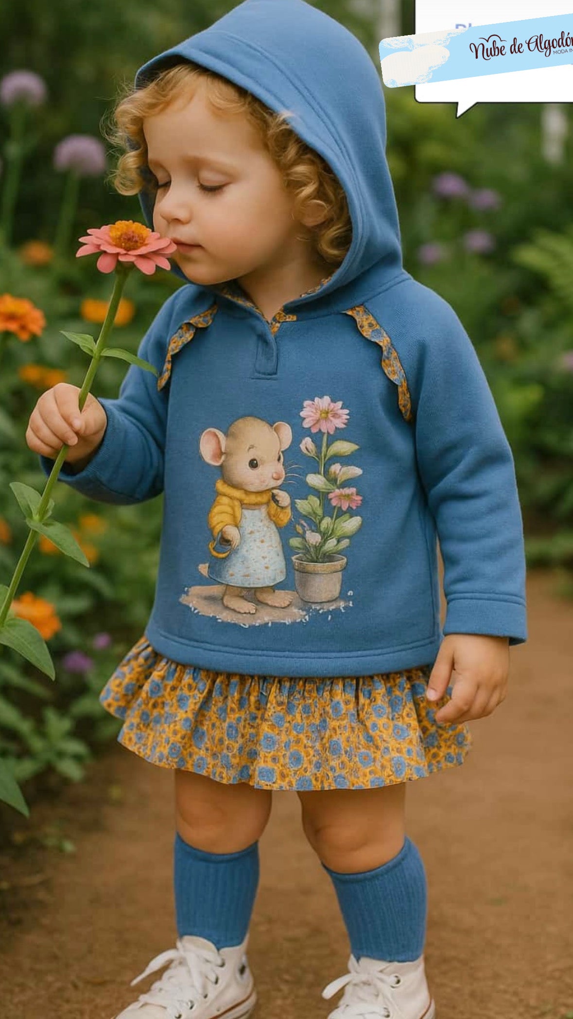 CONJUNTO AZUL FLORES