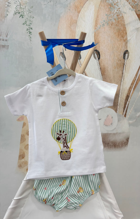 CONJUNTO JIRAFA GLOBO NIÑO