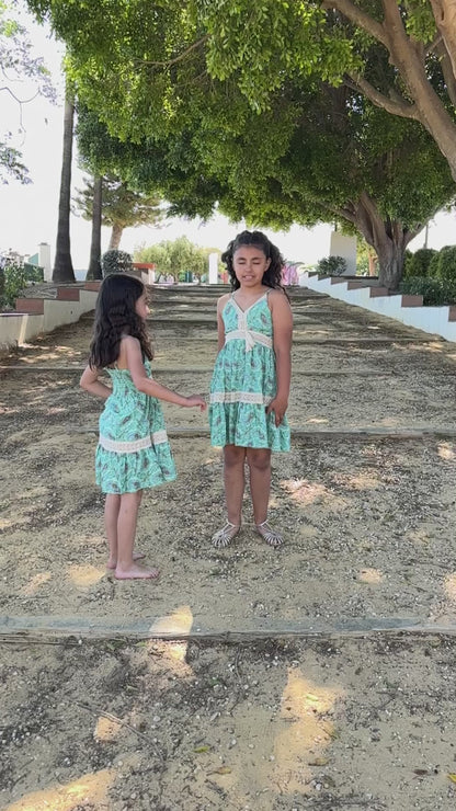 VESTIDO VERDE AGUA 🍀